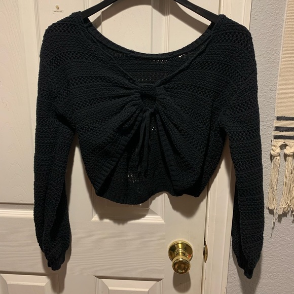 Hollister Open Knit Crochet Cardigan - Picture 2 of 3